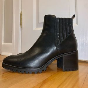 Zara Black Block Heel Boots. Size 41. NWOT